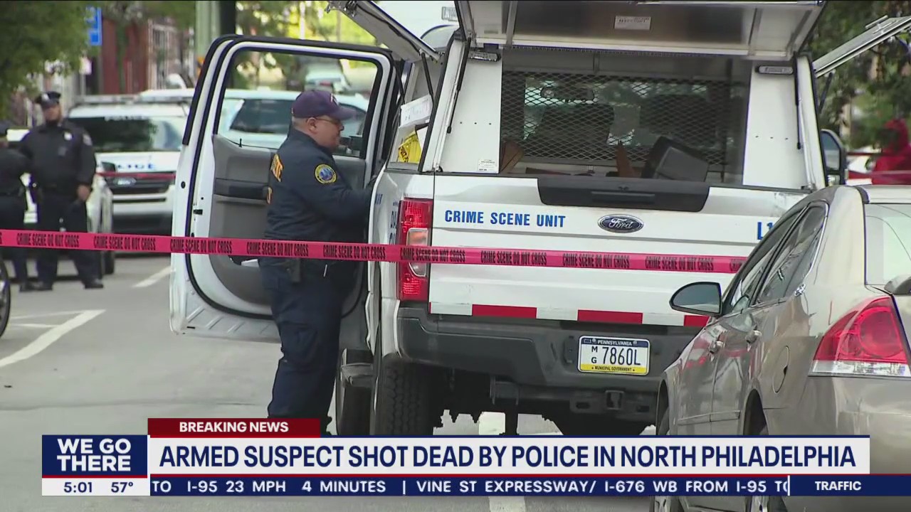 Police: Armed suspect shot to death by police after firing at officer during foot chase in Philadelphia