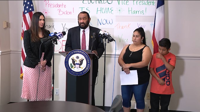 FULL: Congressman Al Green gives update on 14-year-old migrant on humanitarian parole for lifesaving treatment