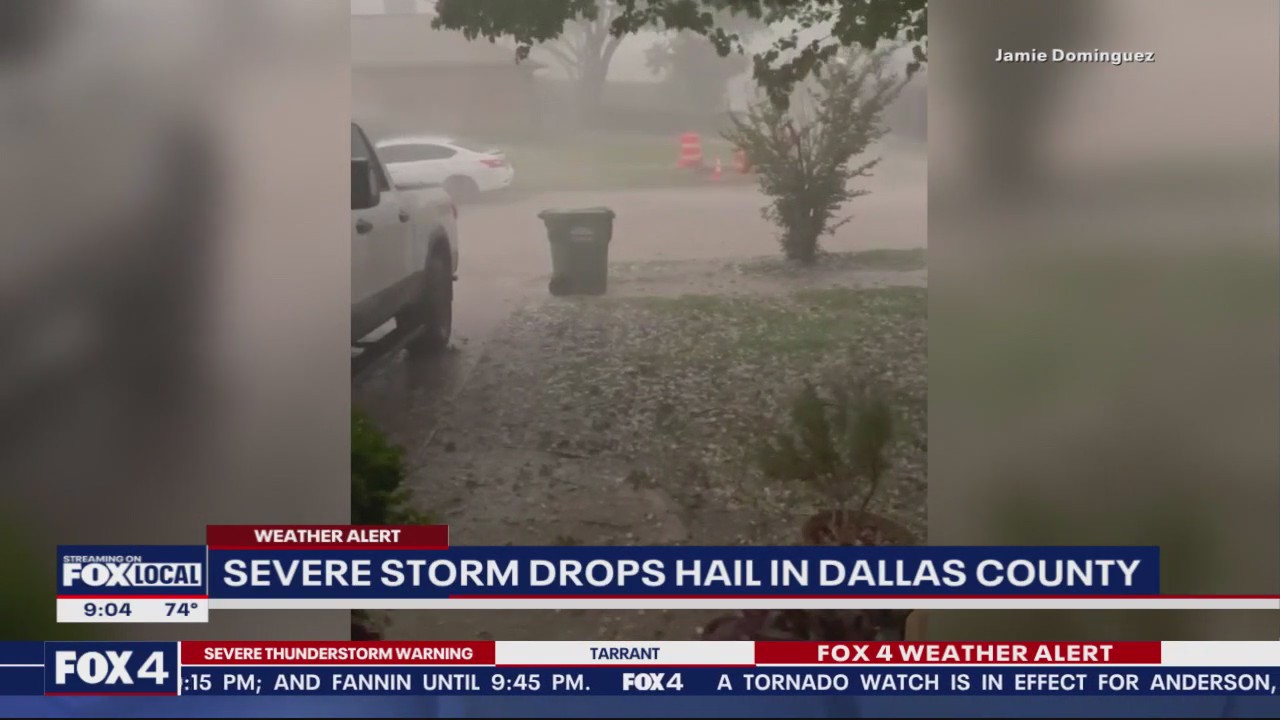 Storm drops hail in parts of Dallas County