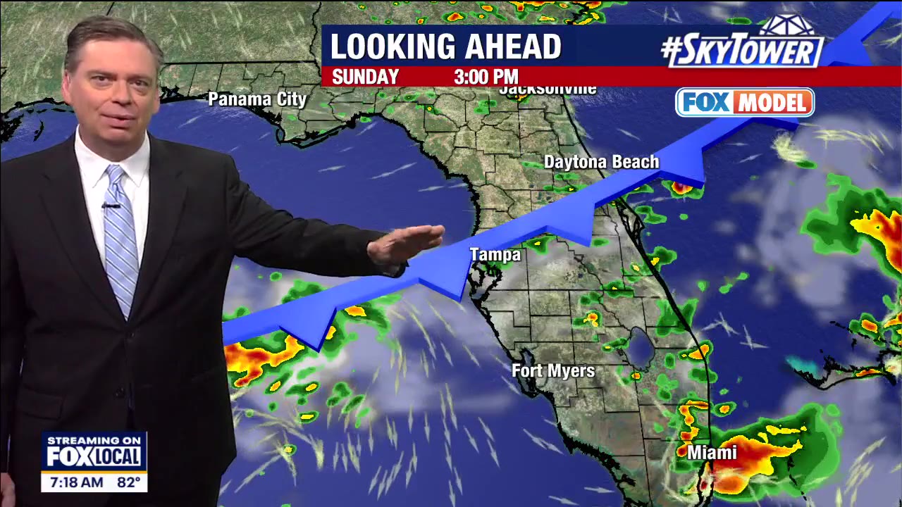 Tampa weather: Scattered showers, storms on Sunday