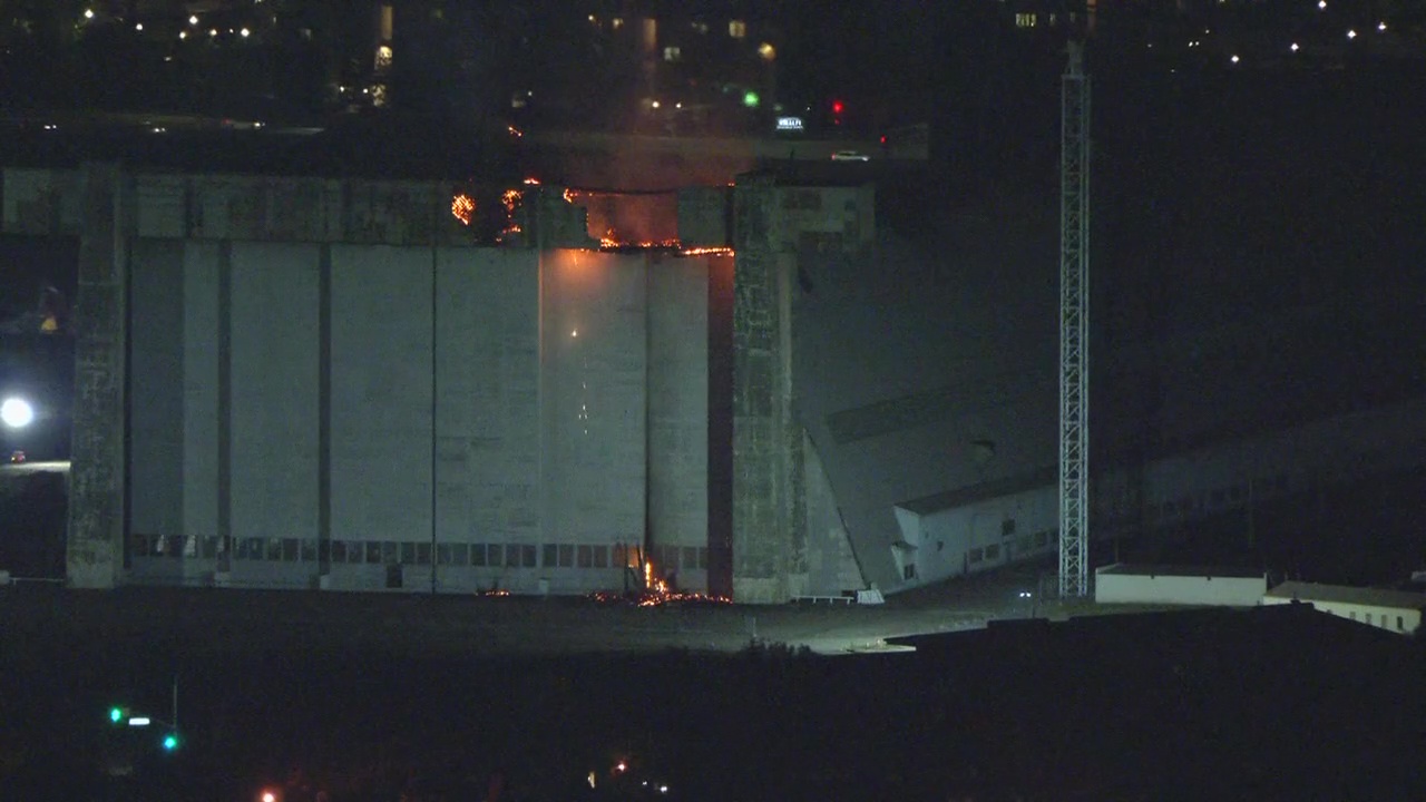 Tustin hangar partially reignites