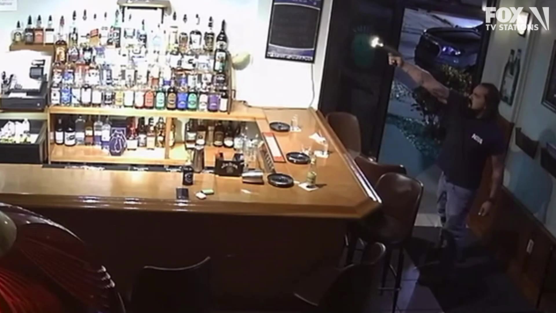 Shocking surveillance video shows gunshots rang out inside Florida bar
