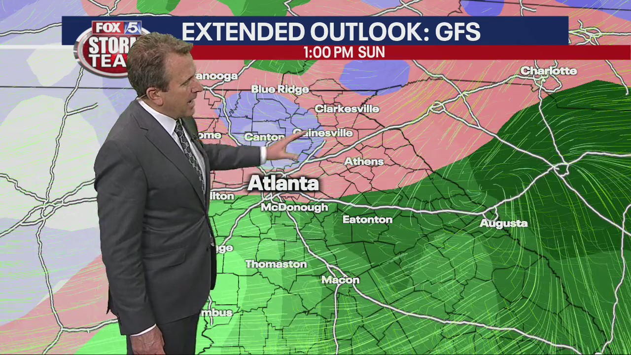 Wednesday noon forecast
