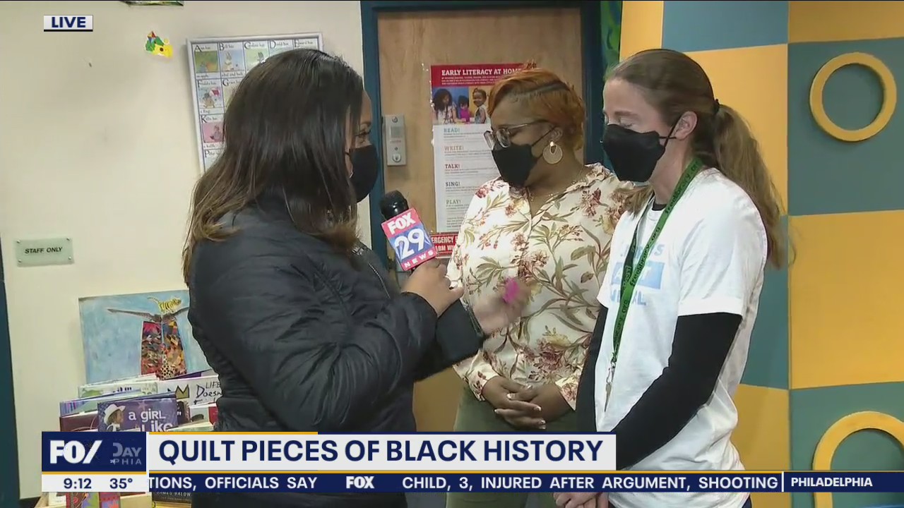 Quilt pieces of Black History at the Free Library of Philadelphia