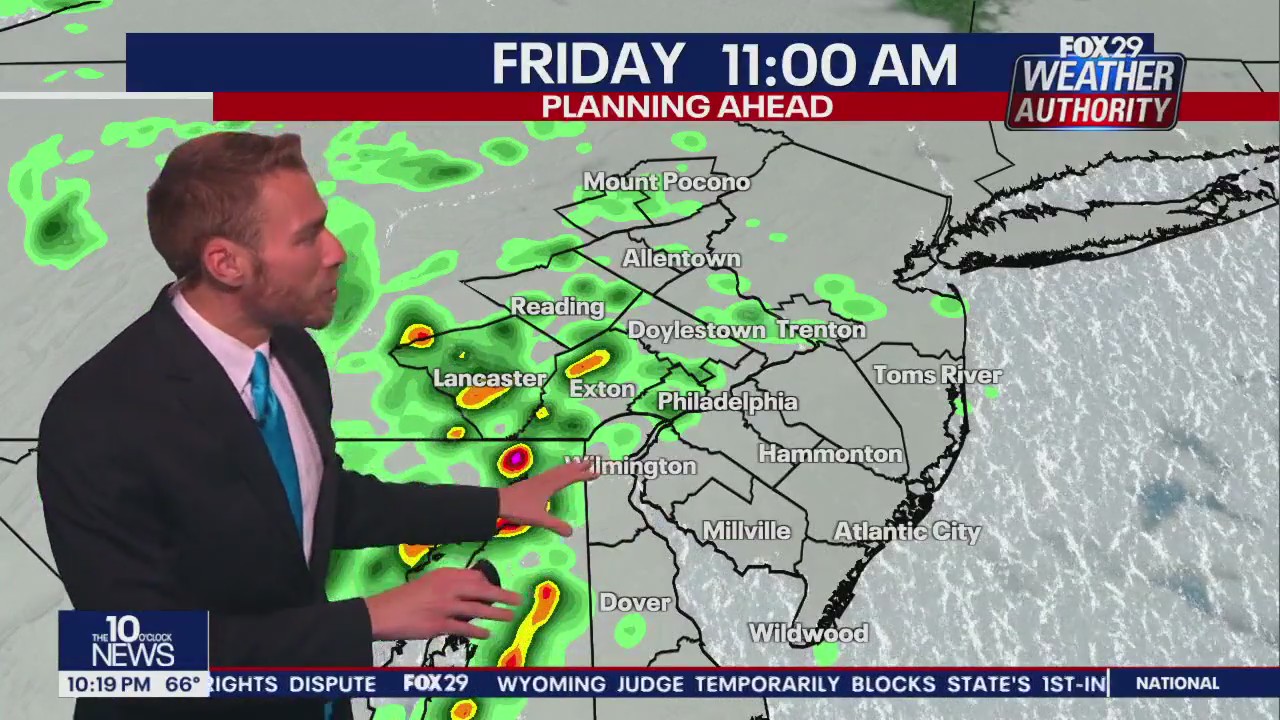 Weather Authority: 10 p.m. Thursday forecast