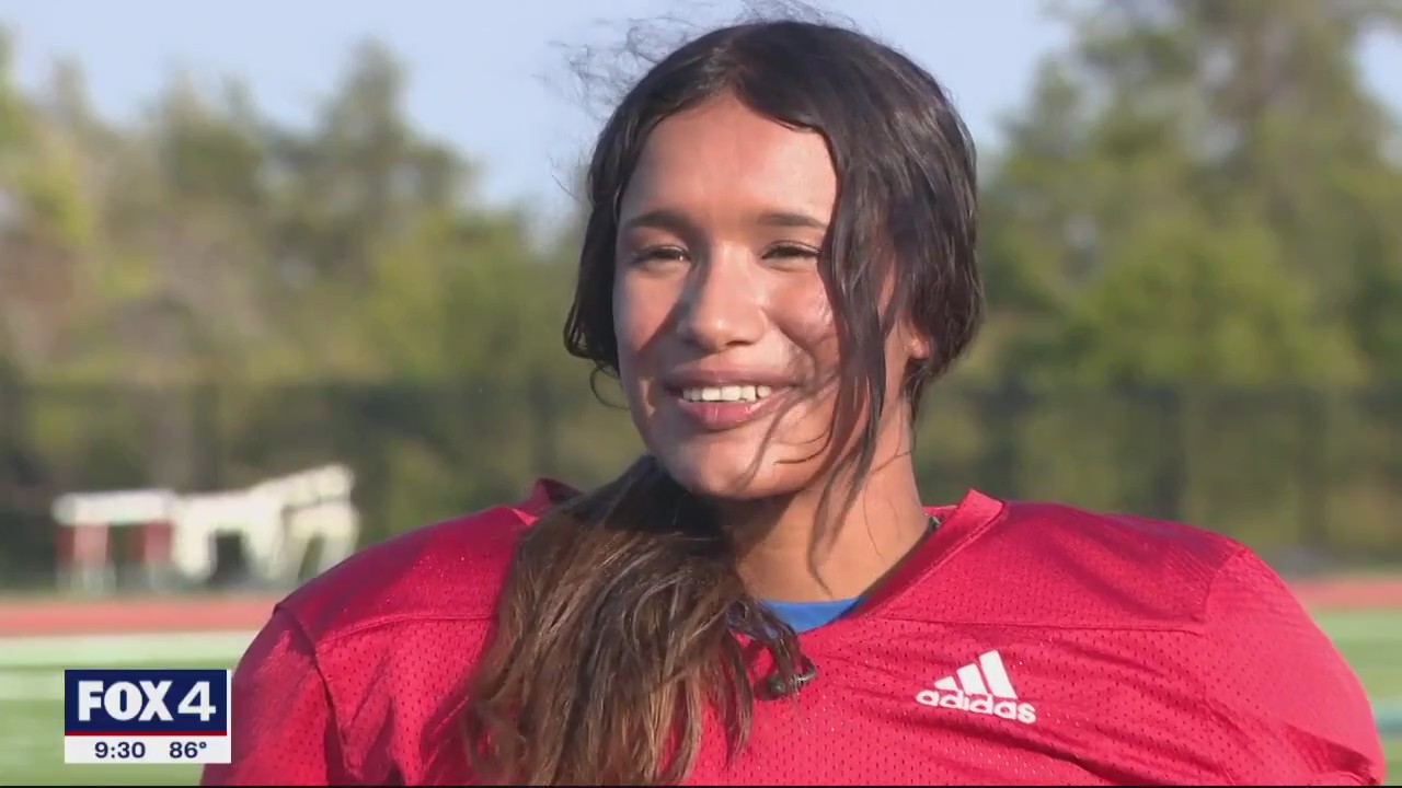 First female kicker on her HS football team