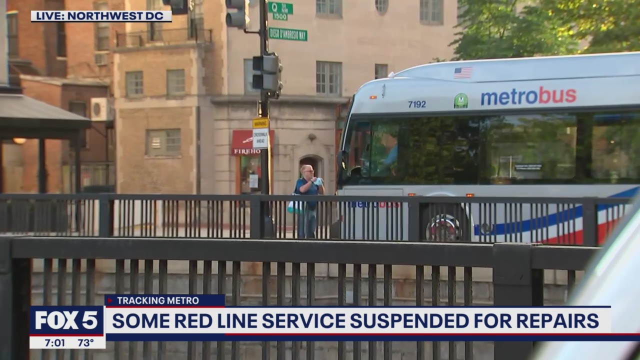 Service remains suspended along portion of Metro’s Red Line for low-voltage cable arcing repairs