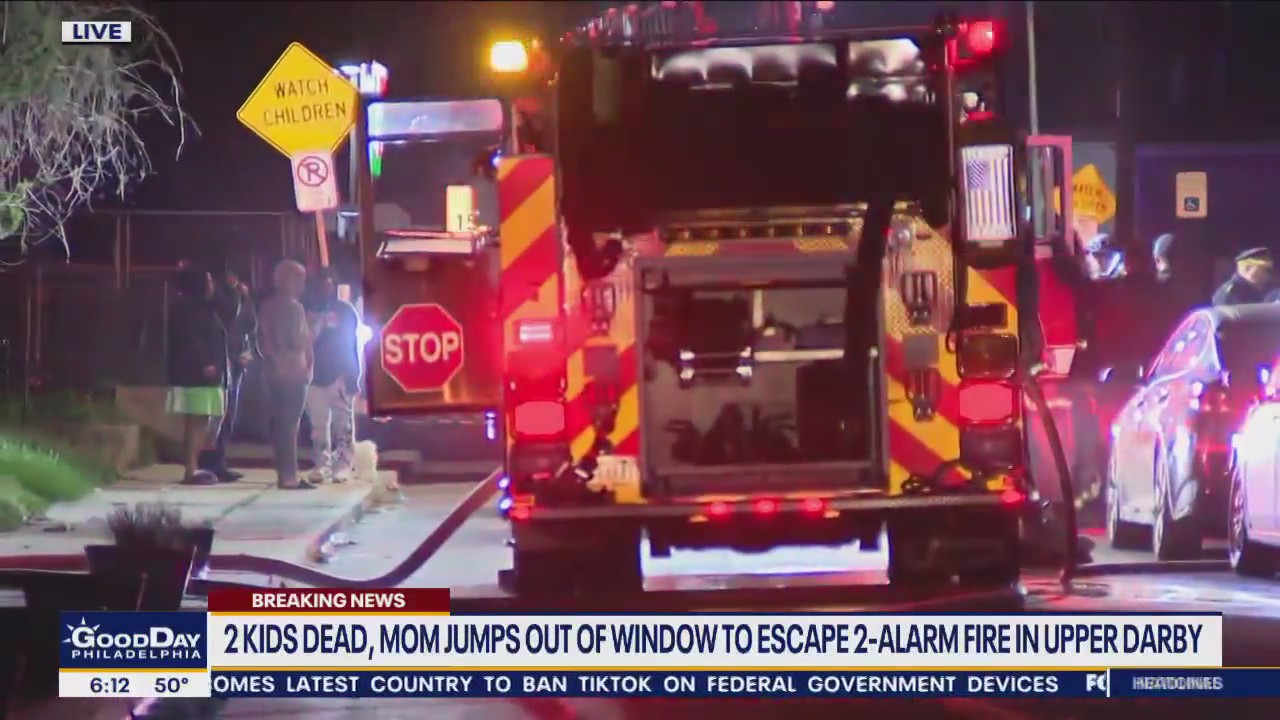 Officials: 2 children killed in Upper Darby rowhome fire