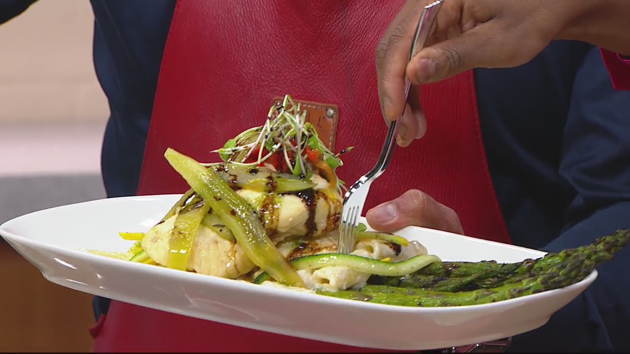 Poached Halibut with Aromatic Herbs and Celani Vineyard Chardonnay