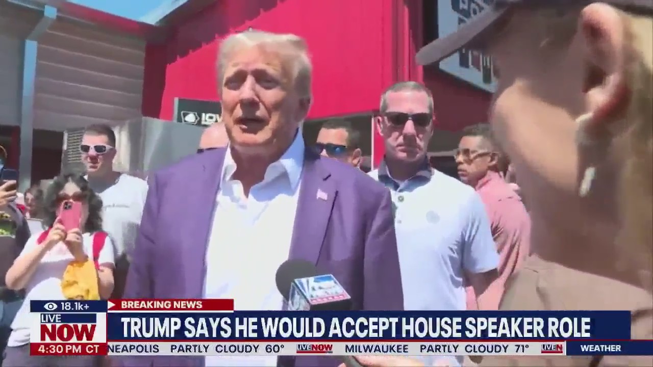 Trump would accept House speaker role, he says