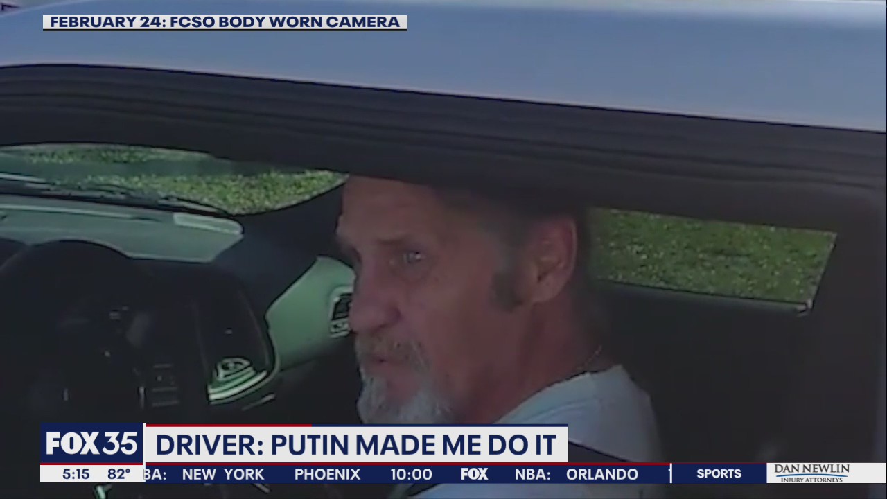 Florida man blames Putin for speeding, police say