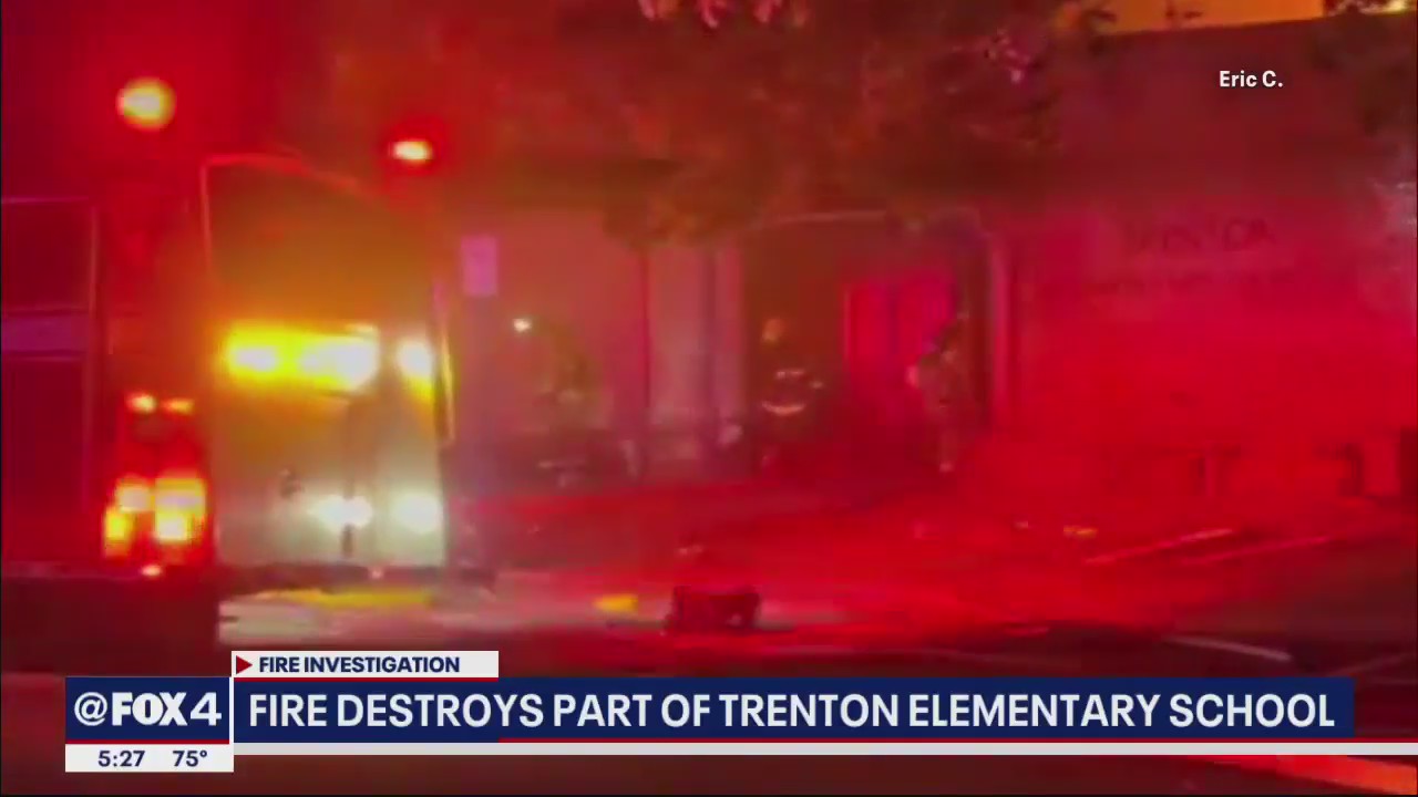 Parts of Trenton Elementary School destroyed by fire