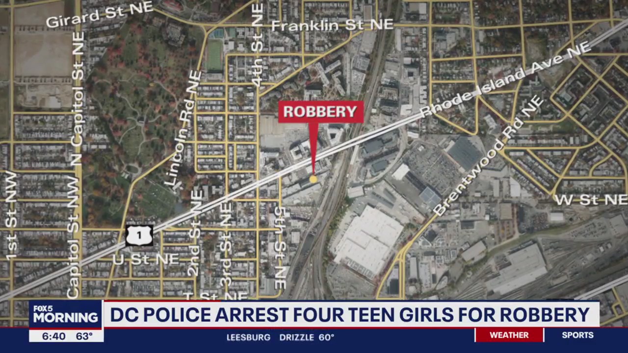 4 teen girls arrested in DC robbery caught on surveillance