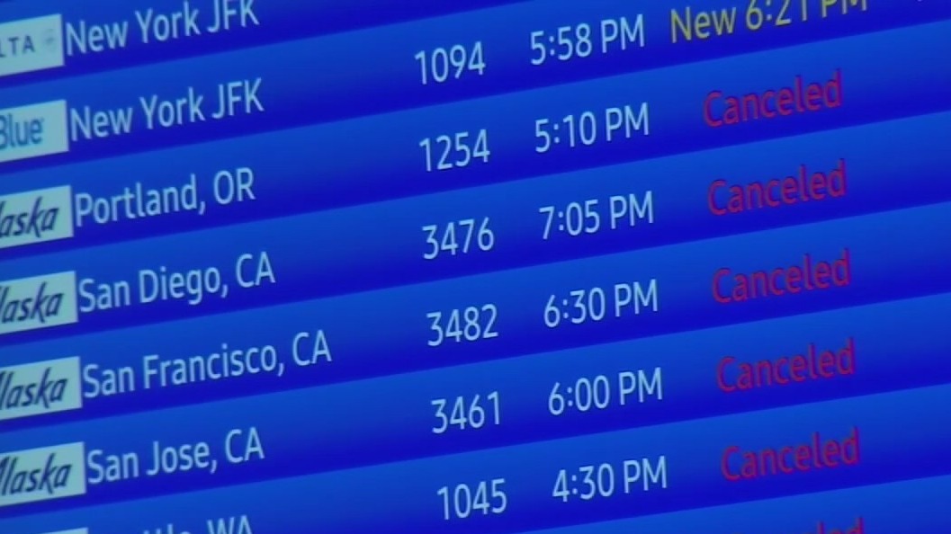 Winter weather causes hundreds of flight cancelations