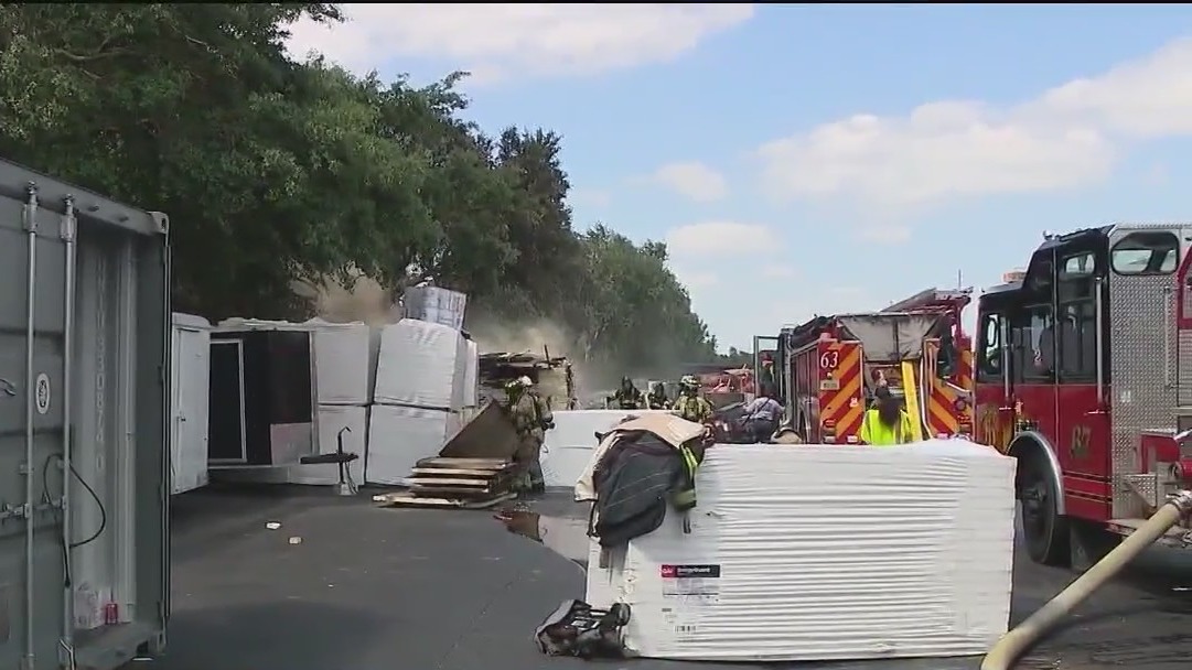 Toxic smoke fills DeBary air after Styrofoam burns during massive fire