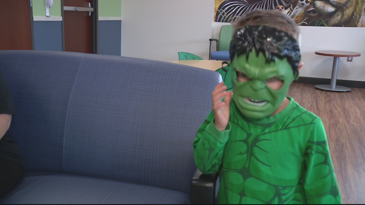 Boy becomes superhero to overcome fear of hospital