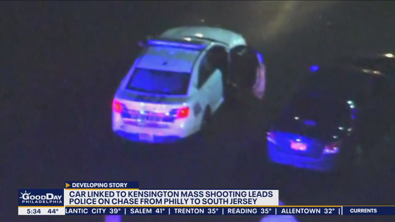 Car linked to Kensington mass shooting leads police on chase to southern NJ