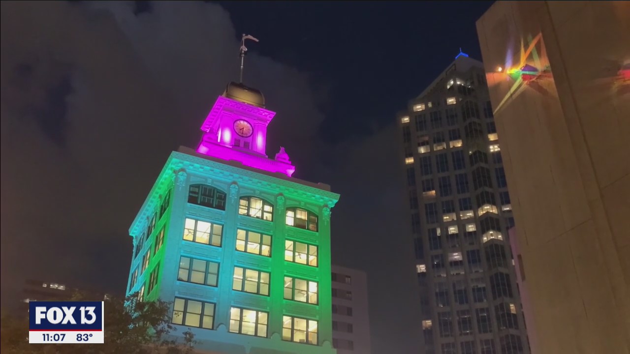 Tampa lights up for breast cancer awareness