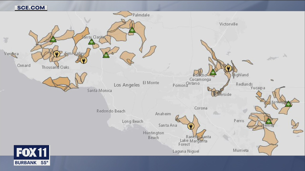 Santa Ana winds bring potential power shutoffs for up to 200,000 customers