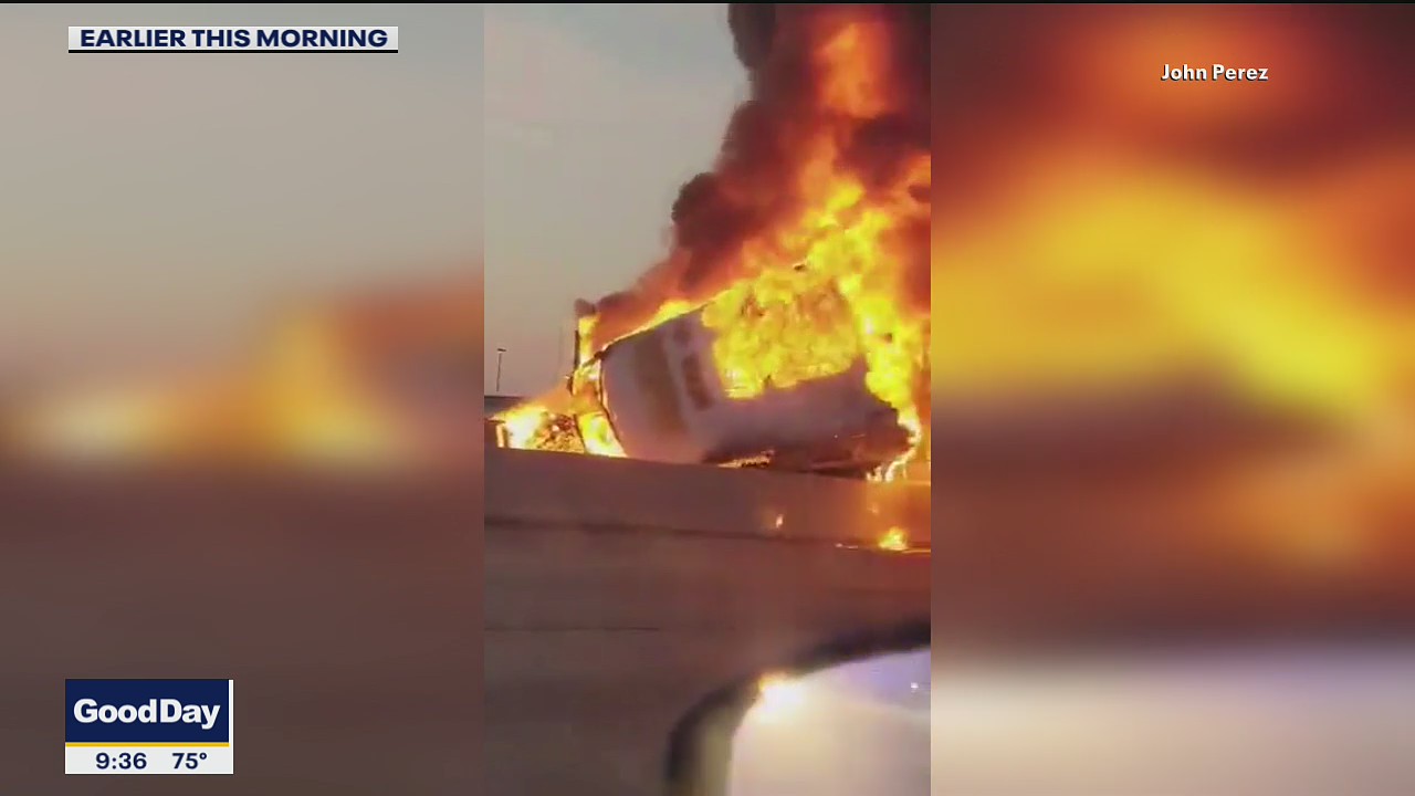 Fiery 18-wheeler crash shuts down LBJ Freeway in Mesquite