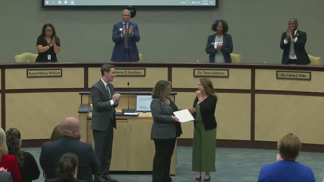 School board honors bus driver