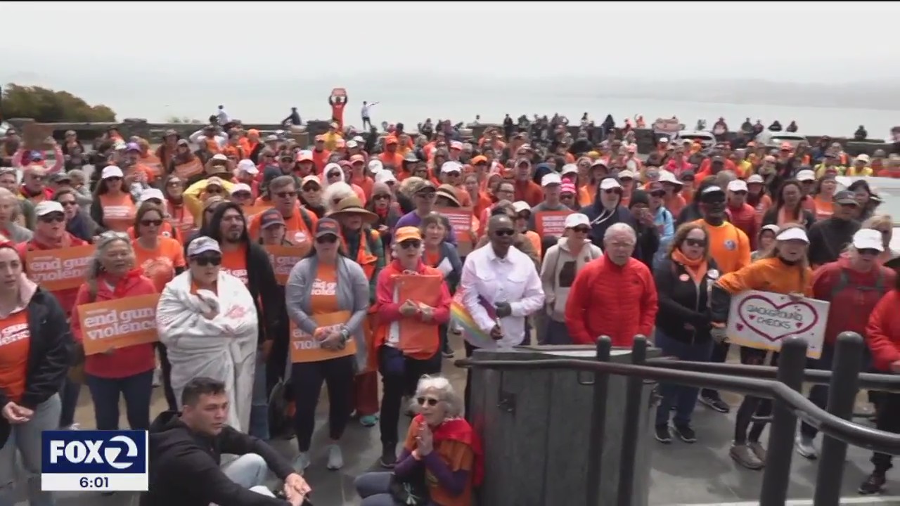 Protesters march across Bay Area bridge for National Gun Violence Awareness Day