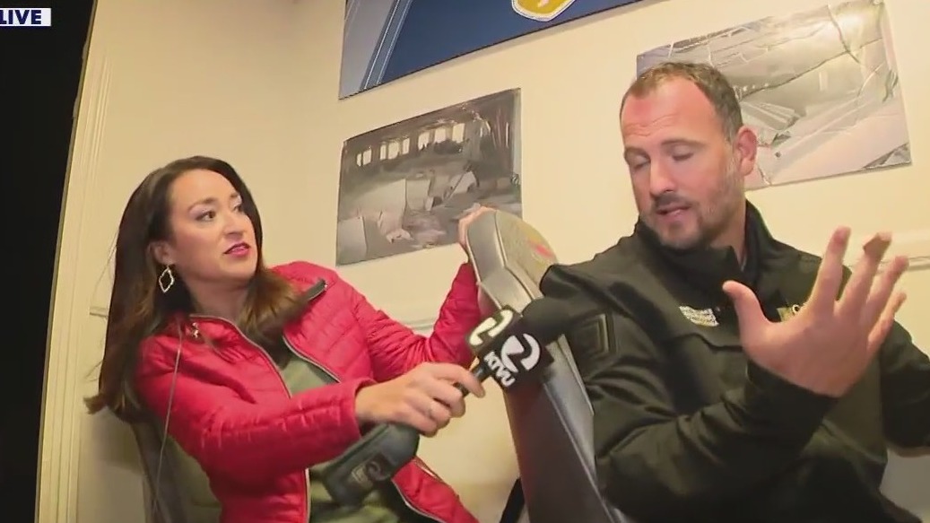 WATCH: An earthquake simulator shakes up reporter, California emergency official