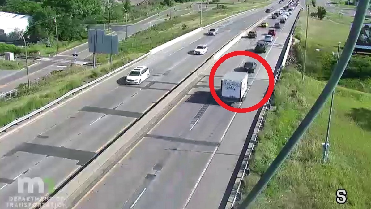 Box truck involved in crash along Hwy 169