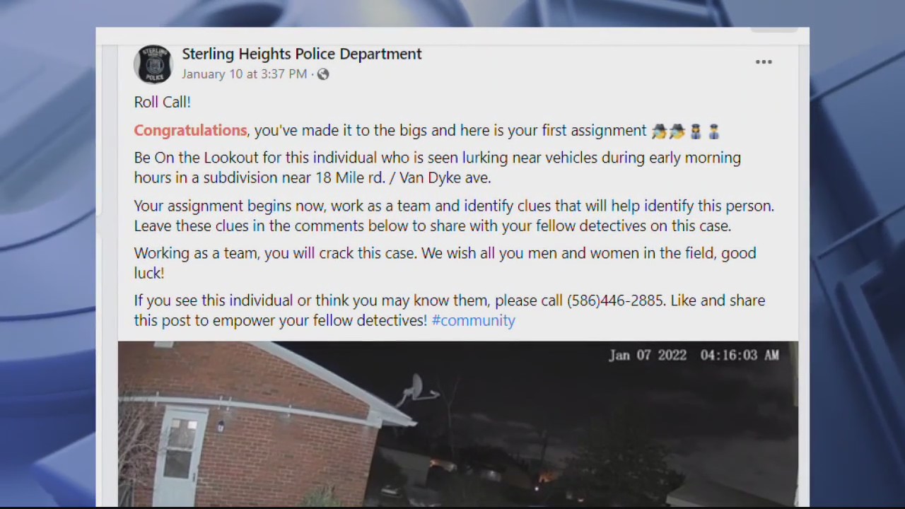 Sterling Heights police social media post on car break-ins attracts big response