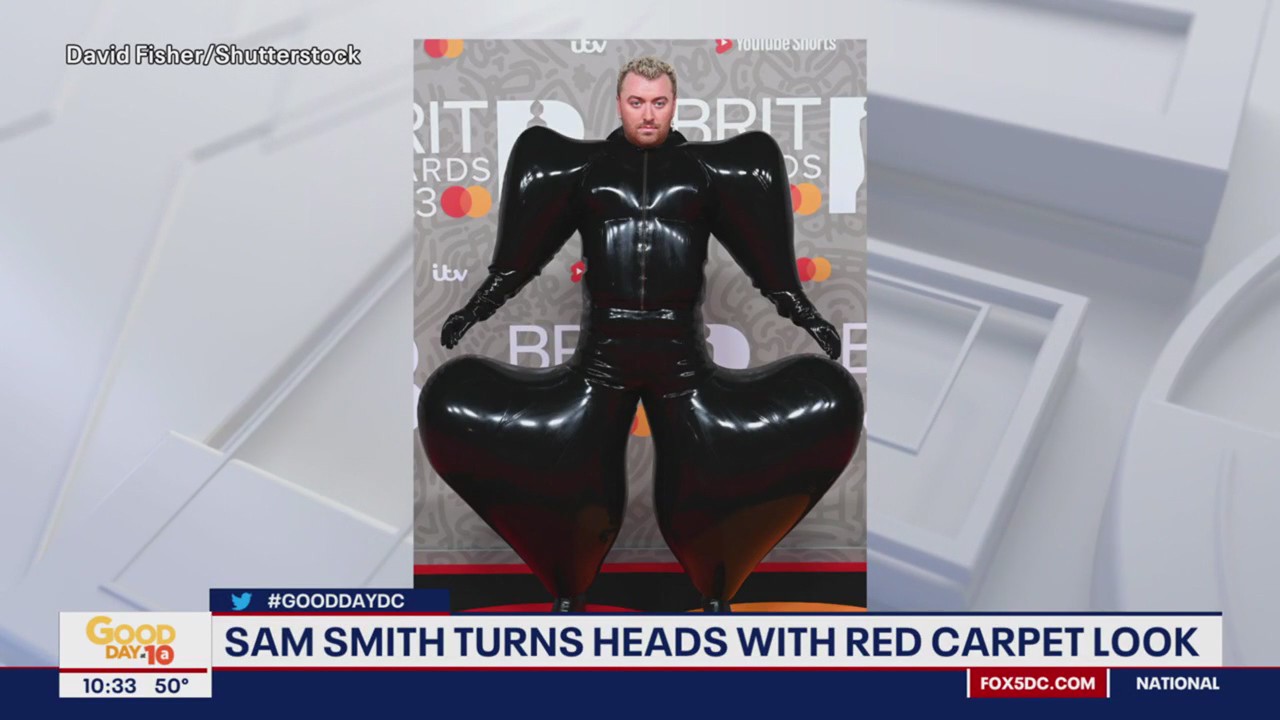 Sam Smith's inflatable red carpet look turns heads