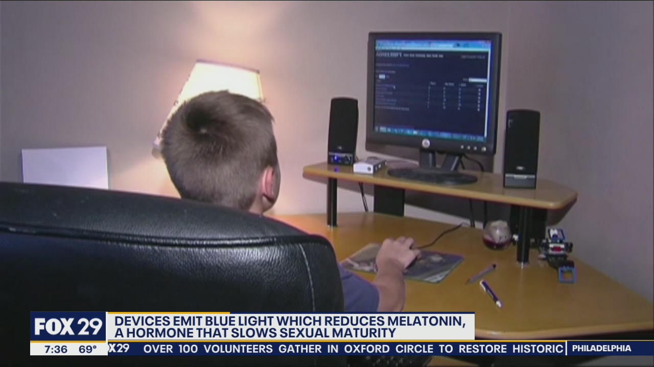 Study: Excess blue light exposure from screens can trigger early puberty in kids