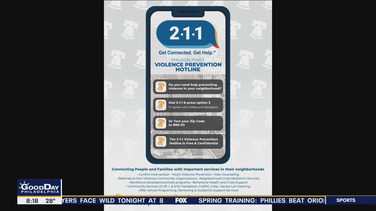 Philadelphia launches 211 hotline amid rise in crime