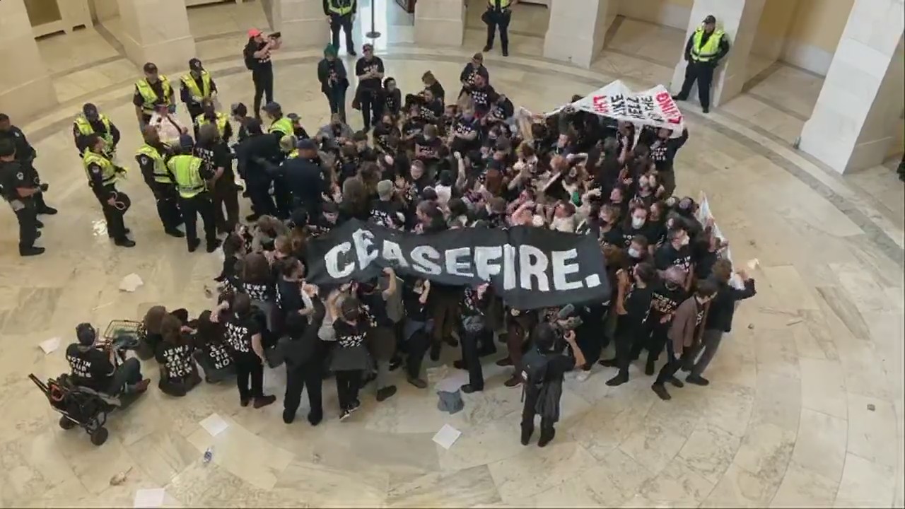 Pro-Palestine protestors arrested after entering Capitol Rotunda