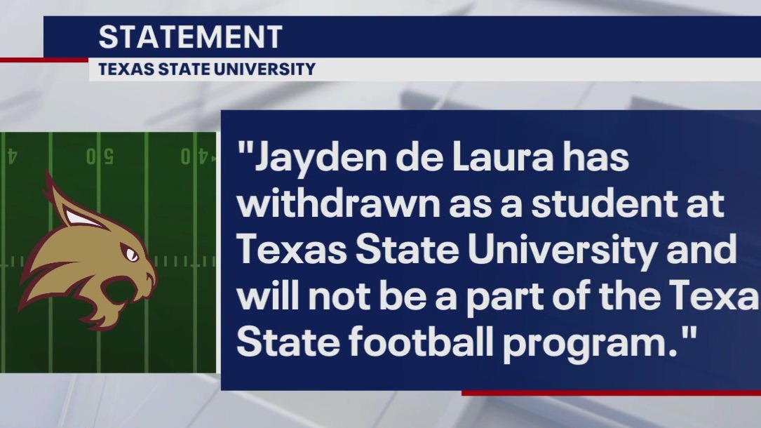 TXST transfer QB Jayden De Laura withdraws