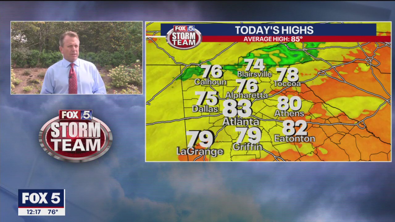 Thursday midday weather forecast