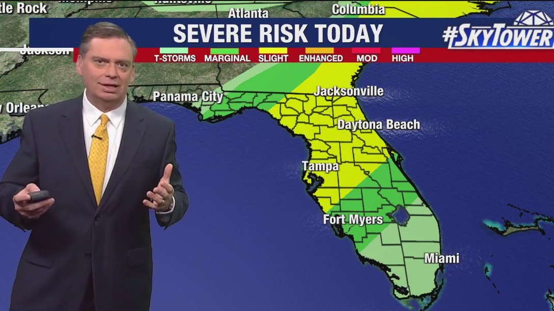 Tampa weather | line of storms brings cold front