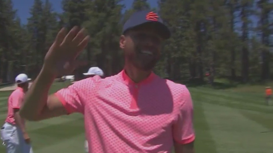 Steph Curry tells fan to do 30 pushups for autograph at Tahoe golf tournament