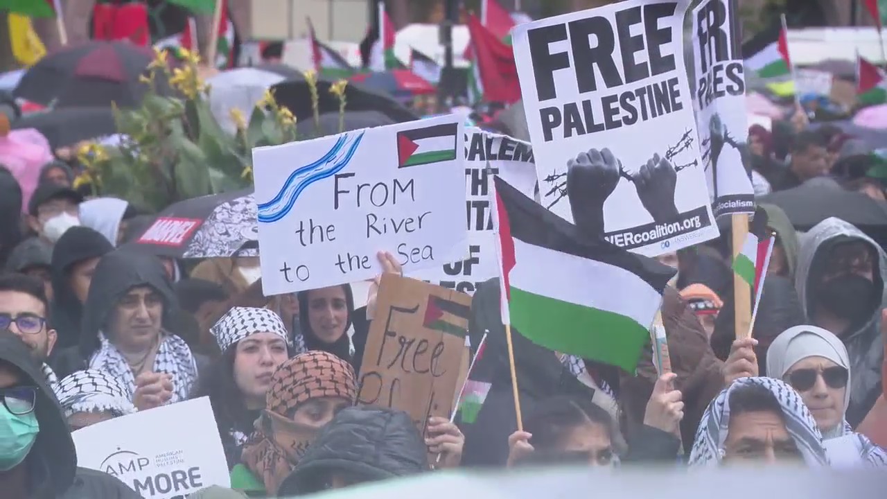 Palestinian supporters rally in Chicago, call for end to Israeli oppression