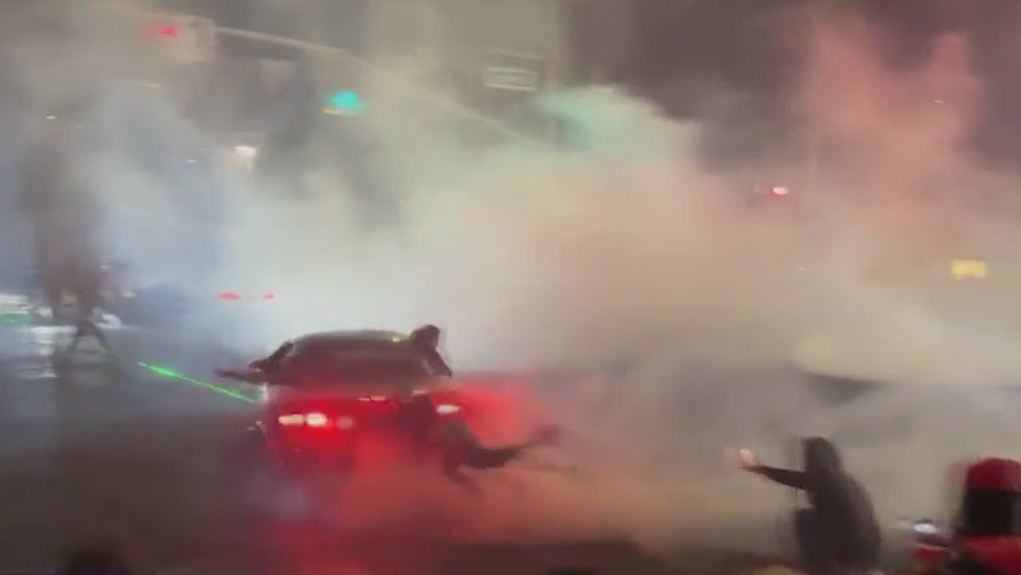 3 East Bay sideshows break into flames, fireworks