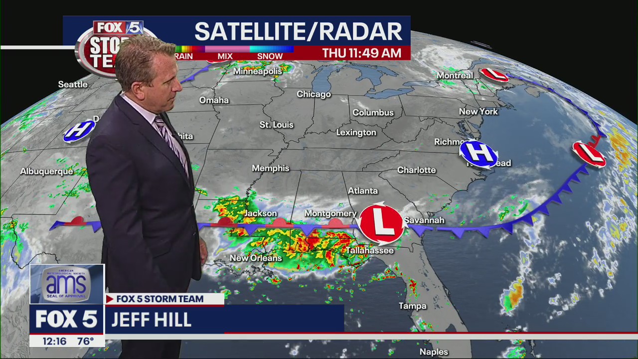 Thursday noon forecast