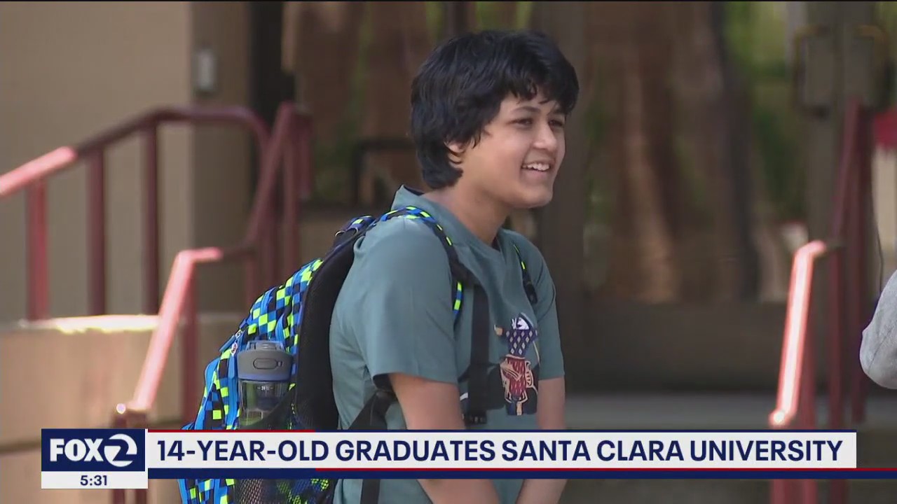 14-year-old becomes youngest graduate of Santa Clara University