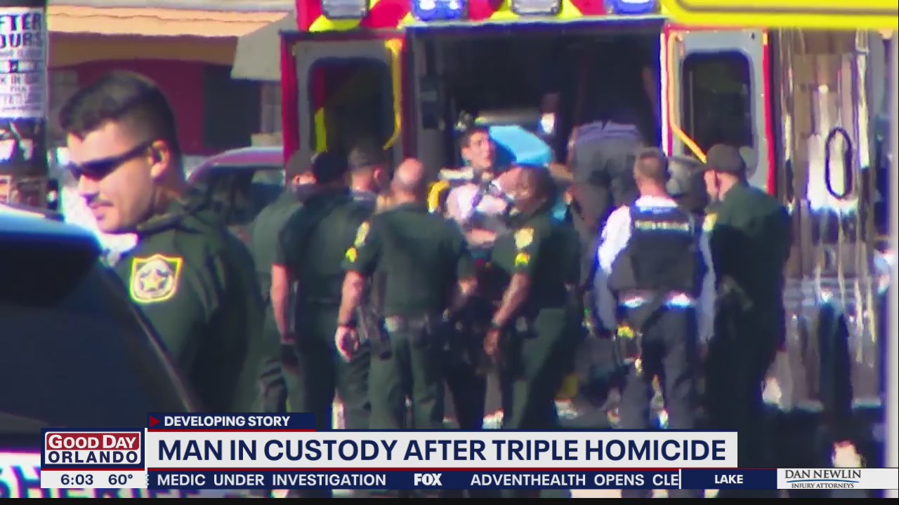 Man in custody after triple homicide in Osceola County