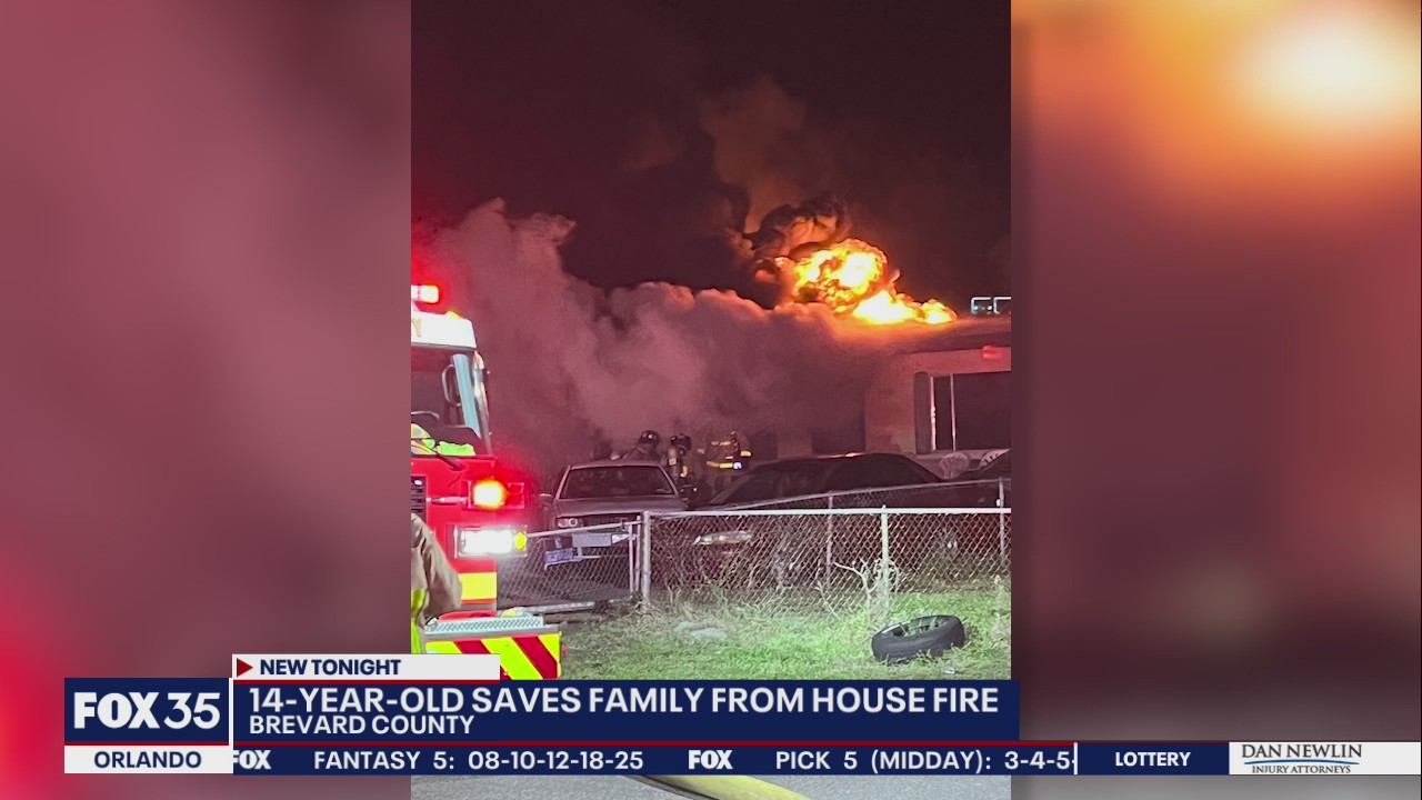 Florida teen saves family from house fire