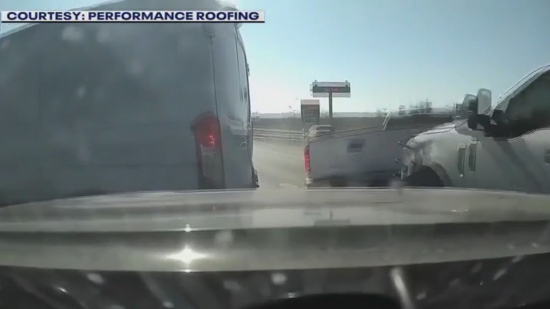 Woman nearly hit in multi-car crash