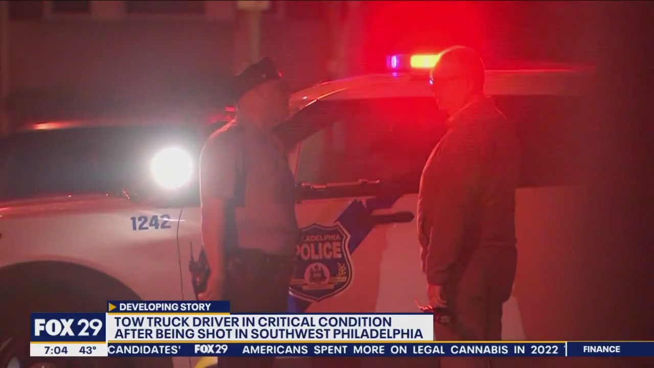 Tow truck driver shot during attempted robbery in Philadelphia