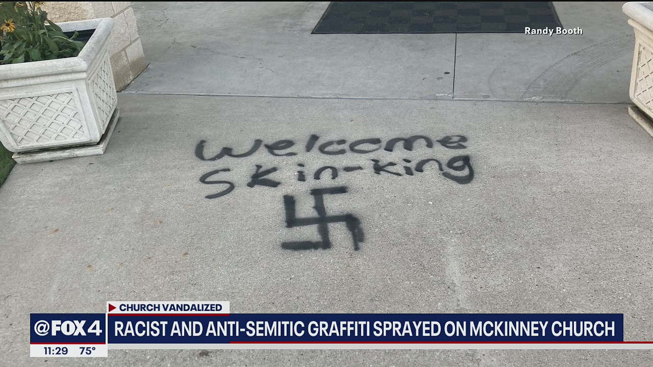 McKinney church vandalized with racist graffiti for the second time this summer