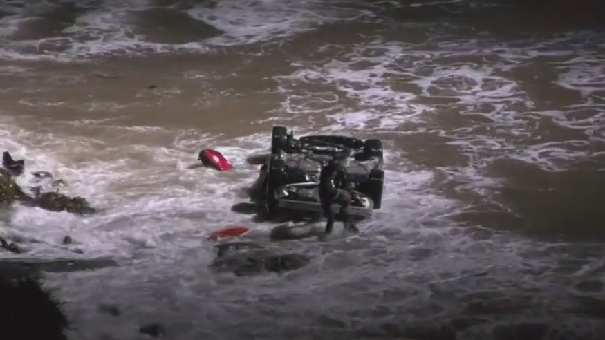 Driver killed after car goes over cliff