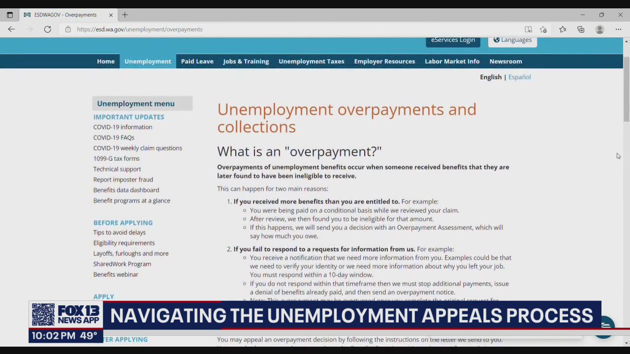 Navigating the unemployment appeals process through ESD