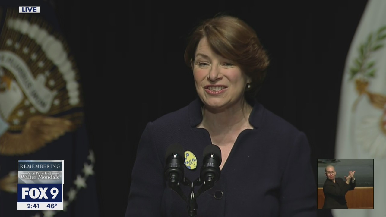 Walter Mondale memorial service: Former Mondale intern Amy Klobuchar remembers her mentor