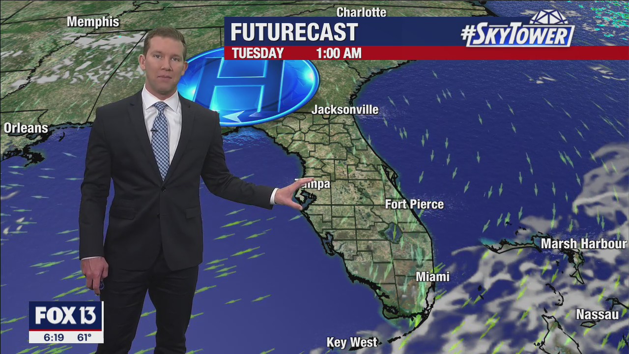 Sunday evening forecast